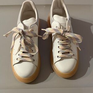 Alexander McQueen White and Pink Women's Sneakers